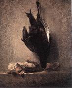 jean-Baptiste-Simeon Chardin Still-Life with Dead Pheasant and Hunting Bag Germany oil painting artist